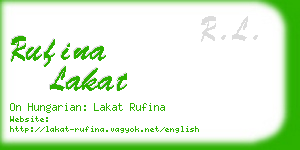 rufina lakat business card